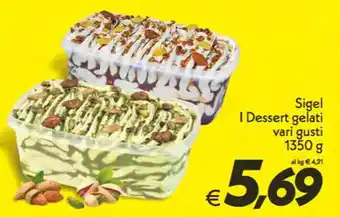 Sigel I I Dessert gelati vari gusti 1350 g