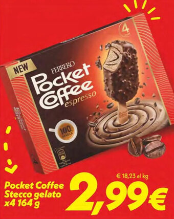 Pocket Coffee Stecco gelato x4 164 g