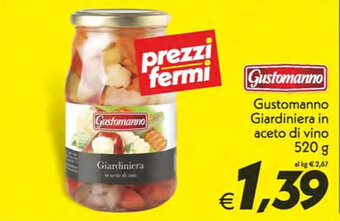 Gustomanno Giardiniera in aceto di vino 520 g