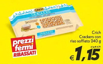 Iper Super Conveniente Crich Crackers con riso soffiato 240 g offerta