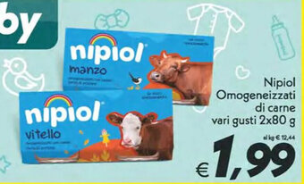 Iper Super Conveniente Nipiol Omogeneizzati di carne vari gusti 2x80 g offerta