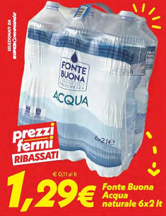 Iper Super Conveniente Fonte Buona Acqua naturale 6x2 It offerta
