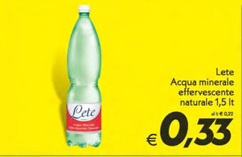Lete Acqua minerale effervescente naturale 1,5 It