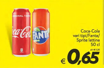Iper Super Conveniente Coca-Cola vari tipi/Fanta/ Sprite lattina 50 cl offerta