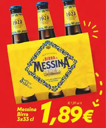 Iper Super Conveniente Messina Birra 3x33 cl offerta