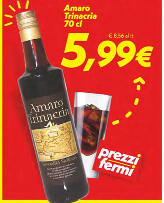 Iper Super Conveniente Amaro Trinacria 70 cl offerta