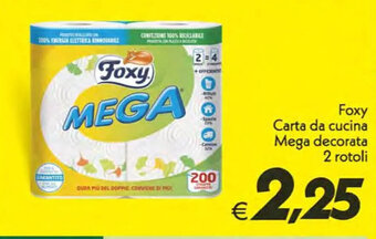 Foxy Carta da cucina Mega decorata 2 rotoli