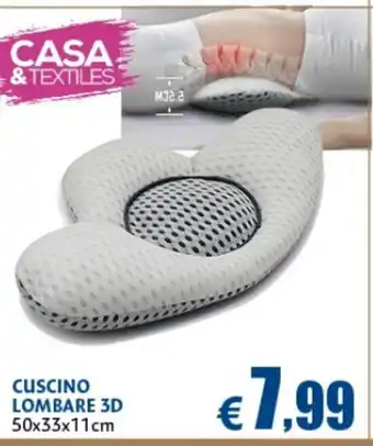 CUSCINO LOMBARE 3D 50x33x11cm