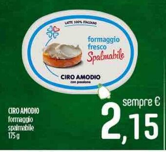 Ciro Amodio CIRO AMODIO formaggio spalmabile 175 g offerta