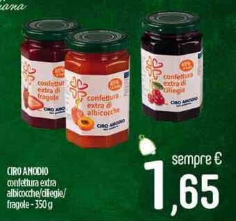 CIRO AMODIO confettura extra albicocche/ciliegie/ fragole-350 g