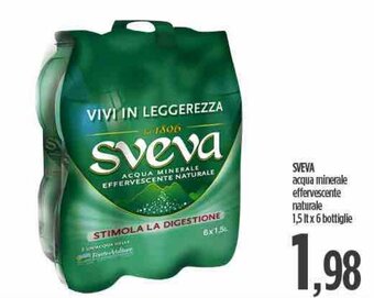 Ciro Amodio SVEVA acqua minerale effervescente naturale 1,5 lt x 6 bottiglie offerta