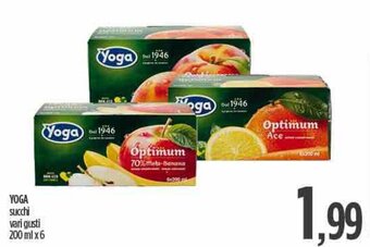 Ciro Amodio YOGA Succhi vari gusti 200 ml x 6 offerta