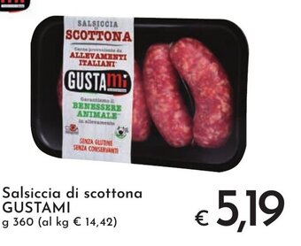 Salsiccia di scottona GUSTAMI g 360