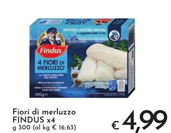 Eurospesa Fiori di merluzzo FINDUS x4 g 300 offerta