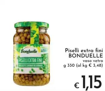 Piselli extra fini BONDUELLE vaso vetro g 330