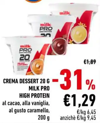CREMA DESSERT 20 G MILK PRO HIGH PROTEIN 200 g