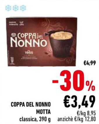 Conad COPPA DEL NONNO MOTTA classica 390 g offerta