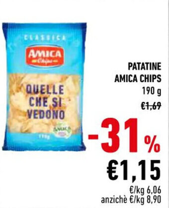 Conad PATATINE AMICA CHIPS 190 g offerta