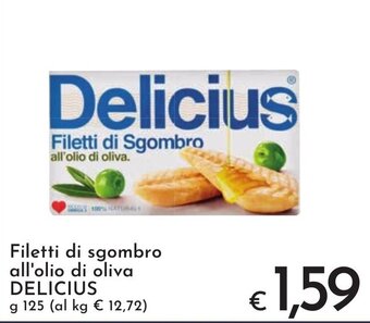 Eurospesa Filetti di sgombro all'olio di oliva DELICIUS g 125 offerta