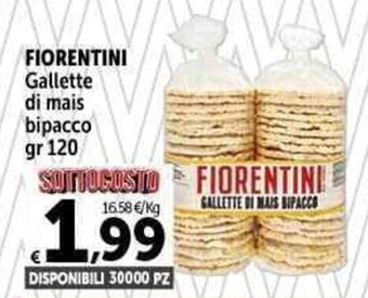 Carrefour Market FIORENTINI Gallette di mais bipacco gr 120 offerta
