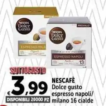 Carrefour Market NESCAFÈ Dolce gusto espresso napoli/ milano 16 cialde offerta