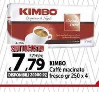 Carrefour Market KIMBO Caffè macinato fresco gr 250 x 4 offerta