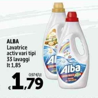 ALBA Lavatrice activ vari tipi 33 lavaggi It 1,85