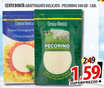 CENTO BONTÀ GRATTUGIATO DELICATO - PECORINO 100 GR