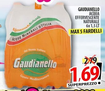 GAUDIANELLO ACQUA EFFERVESCENTE NATURALE 6x 1,5 LT