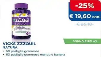 VICKS ZZZQUIL NATURA • 60 pastiglie gommose