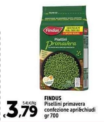 Carrefour Market FINDUS Pisellini primavera confezione apri&chiudi gr 700 offerta