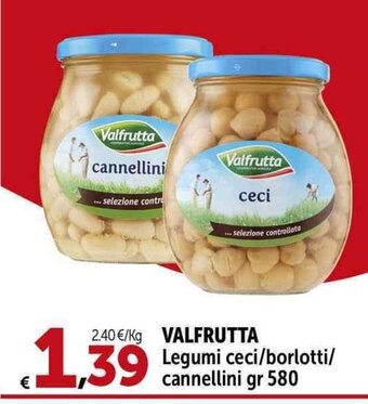 Carrefour Market VALFRUTTA Legumi ceci/borlotti/ cannellini gr 580 offerta