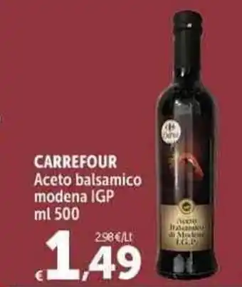 Carrefour Market CARREFOUR Aceto balsamico modena IGP ml500 offerta