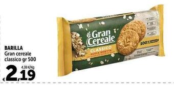Carrefour Market BARILLA Gran cereale classico gr 500 offerta