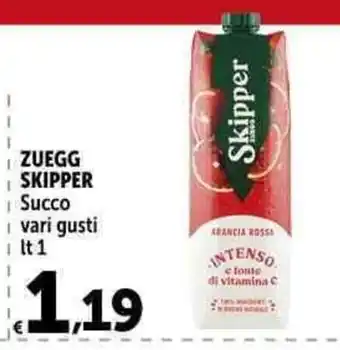 Carrefour Market ZUEGG SKIPPER Succo vari gusti It 1 offerta