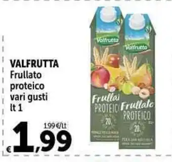 Carrefour Market VALFRUTTA Frullato proteico vari gusti lt 1 offerta