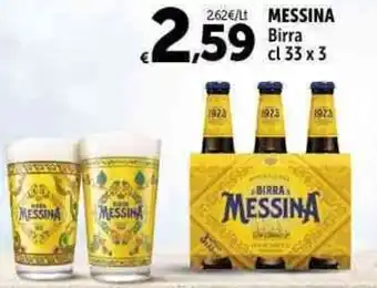 Carrefour Market MESSINA Birra cl 33 x 3 offerta
