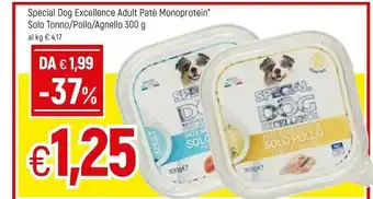 Famila Special Dog Excellence Adult Patè Monoprotein Solo Tonno/pollo/agnello offerta