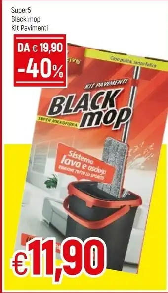 Famila Black Mop Super5 Kit Pavimenti offerta