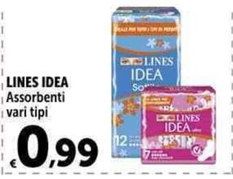 Carrefour Market LINES IDEA Assorbenti vari tipi offerta