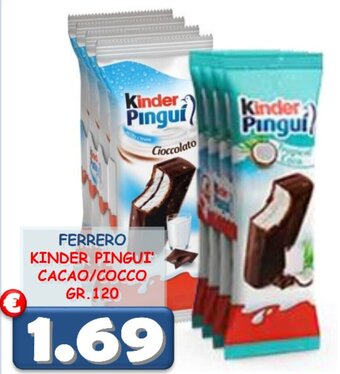 FERRERO KINDER PINGUI' CACAO/COCCO GR.120