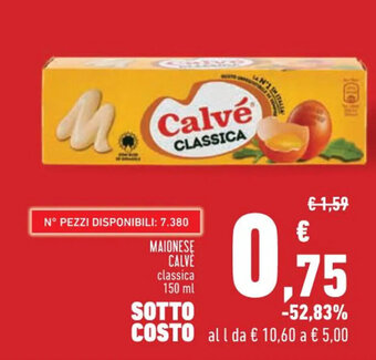 Conad MAIONESE CALVÈ classica 150 ml offerta