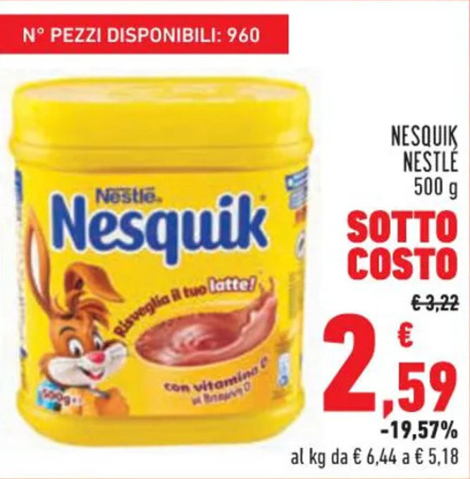 Conad NESQUIK NESTLÉ 500 g offerta