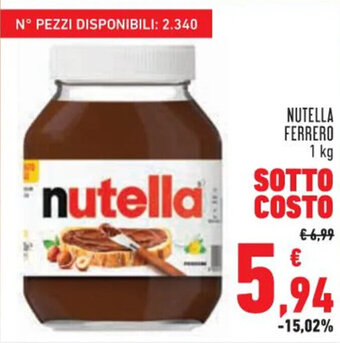 Conad NUTELLA FERRERO 1 kg offerta