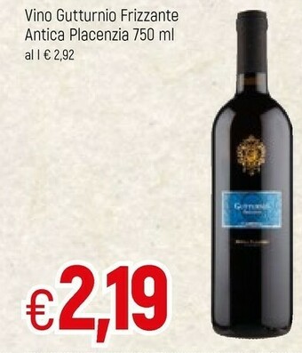 Famila Antica Placenzia Vino Gutturnio Frizzante offerta