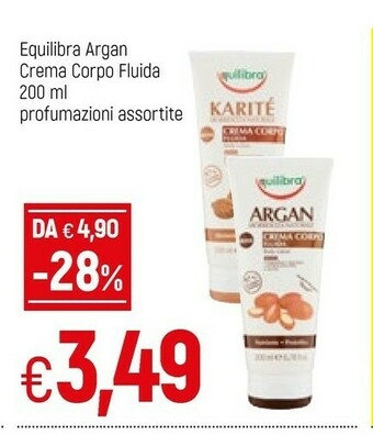 Famila Equlibra Argan Crema Corpo Fluida offerta