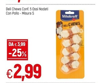 Famila Vitakraft Deli Chews Pollo Universale 70 G offerta