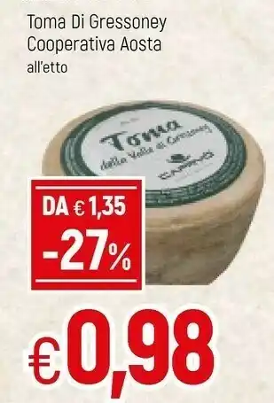 Cooperativa Aosta Toma Di Gressoney