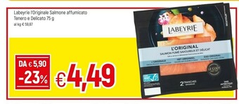 Famila Labeyrie Salmone Affumicato Biologico 75 G(ml) offerta