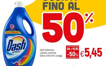 Famila Dash Detersivo Liquido Lavatrice Salva Colore 50 Lavaggi offerta